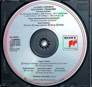 Vladimir Horowitz - Discovered Treasures (CD) (NM or M-, NM or M-)
