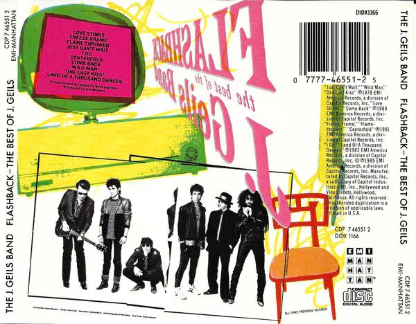 J. Geils Band, The - Flashback - The Best Of J. Geils Band (CD) (NM or M-, VG)