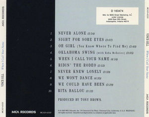 Vince Gill - When I Call Your Name (CD) (NM or M-, VG+)