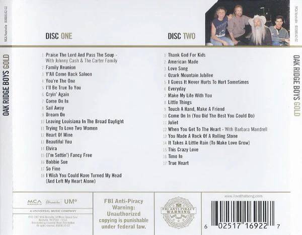The Oak Ridge Boys - Gold (CD) (NM or M-, NM or M-)