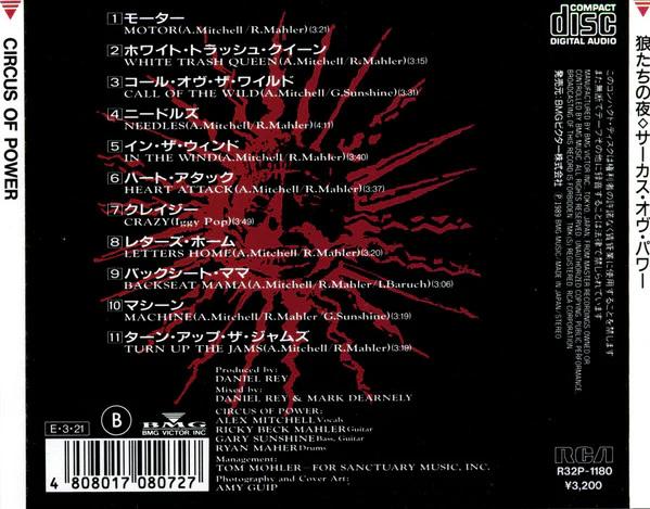 Circus Of Power - Circus Of Power (CD) (NM or M-, VG+)