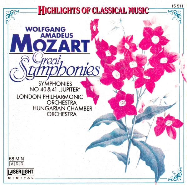 Wolfgang Amadeus Mozart, London Philharmonic Orchestra, Hungarian Chamber Orchestra, Janos Sandor, Vilmos Tátrai - Great Symphonies (CD) (NM or M-, NM or M-)