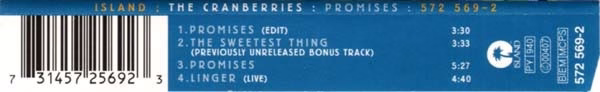 The Cranberries - Promises (CD) (NM or M-, VG+)