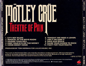 Mötley Crüe - Theatre Of Pain (CD) (NM or M-, VG+)