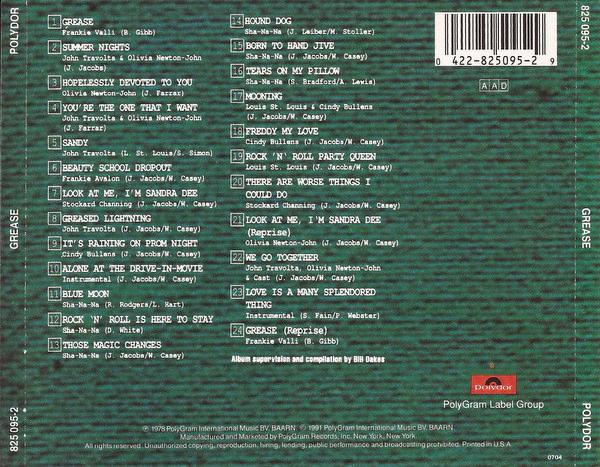Various - Grease (The Original Soundtrack From The Motion Picture) (CD) (NM or M-, VG+)