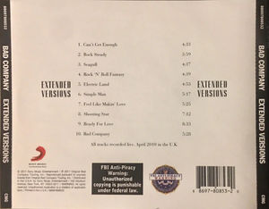 Bad Company  - Extended Versions (CD) (NM or M-, VG+)