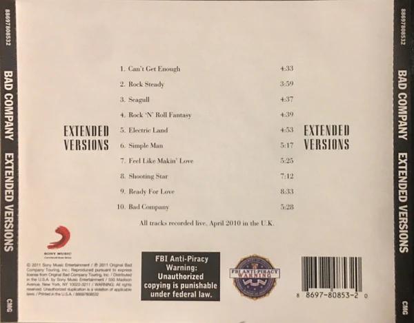 Bad Company  - Extended Versions (CD) (NM or M-, VG+)