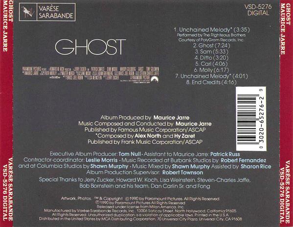 Maurice Jarre - Ghost (Original Motion Picture Soundtrack) (CD) (NM or M-, VG+)