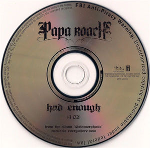 Papa Roach - Had Enough (CD) (NM or M-, Generic)