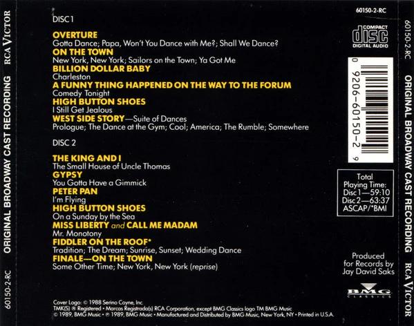 "Jerome Robbins' Broadway" Original Broadway Cast - Jerome Robbins' Broadway (CD) (NM or M-, VG+)