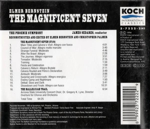 Elmer Bernstein, James Sedares, Phoenix Symphony, The - The Magnificent Seven / Hallelujah Trail (CD) (NM or M-, VG+)