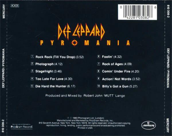 Def Leppard - Pyromania (CD) (NM or M-, VG+)