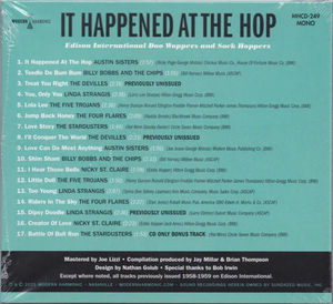 Various - It Happened At The Hop - Edison International Doo Woppers And Sock Hoppers (CD) (M, M)