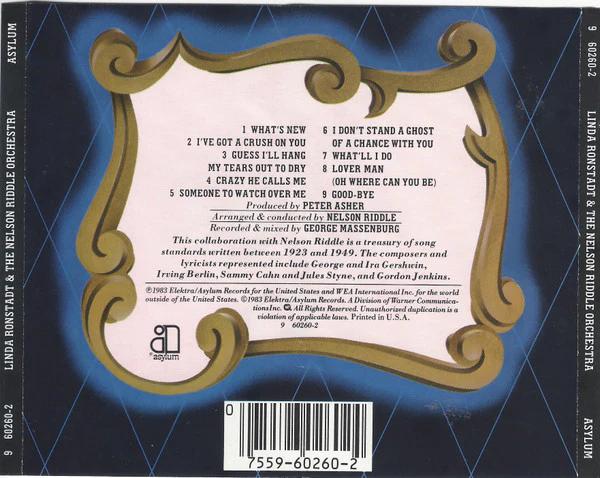 Linda Ronstadt & Nelson Riddle And His Orchestra - What's New (CD) (NM or M-, VG+)