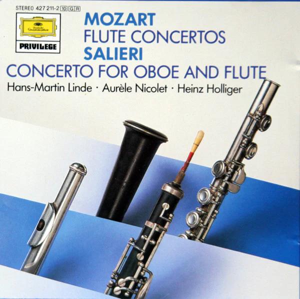 Wolfgang Amadeus Mozart, Antonio Salieri, Hans-Martin Linde, Aurèle Nicolet, Heinz Holliger - Flute Concertos, Concerto For Oboe & Flute (CD) (NM or M-, NM or M-)