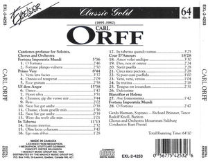 Carl Orff - Carmina Burana (CD) (NM or M-, VG+)
