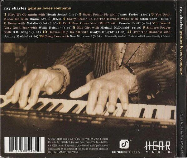 Ray Charles - Genius Loves Company (CD) (VG+, VG+)
