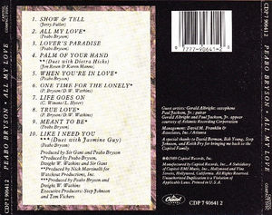 Peabo Bryson - All My Love (CD) (NM or M-, VG+)