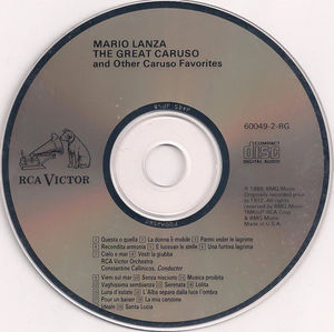Mario Lanza - The Great Caruso And Other Caruso Favorites (CD) (NM or M-, NM or M-)