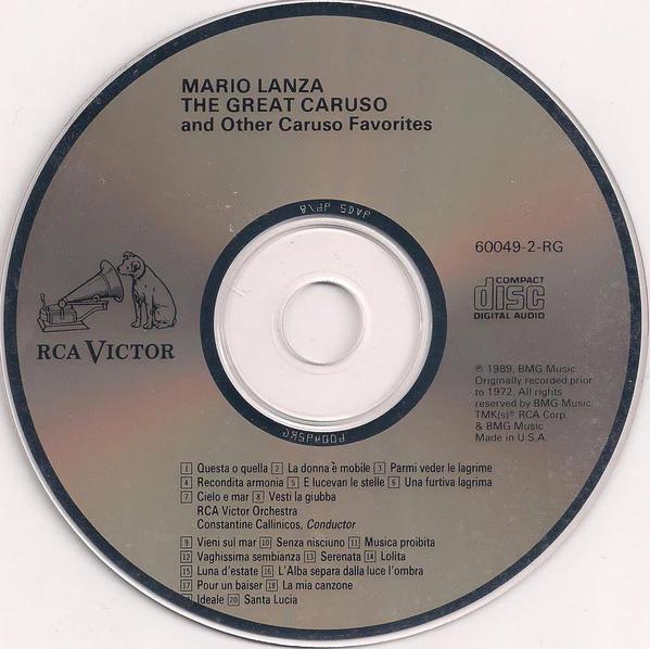 Mario Lanza - The Great Caruso And Other Caruso Favorites (CD) (NM or M-, NM or M-)