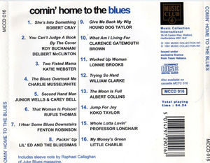 Various - Comin' Home To The Blues (CD) (NM or M-, VG+)