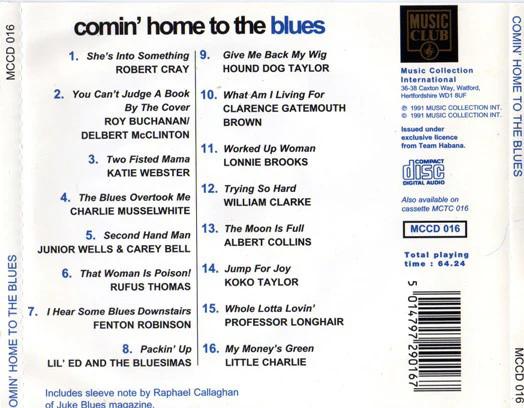 Various - Comin' Home To The Blues (CD) (NM or M-, VG+)