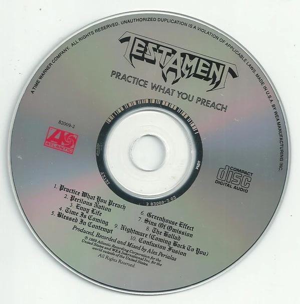 Testament  - Practice What You Preach (CD) (NM or M-, VG+)