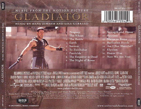 Hans Zimmer And Lisa Gerrard - Gladiator (Music From The Motion Picture) (CD) (NM or M-, NM or M-)