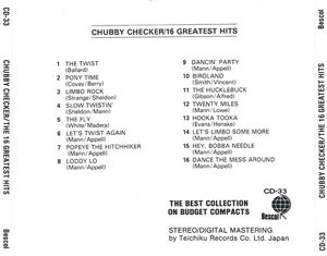 Chubby Checker - The 16 Greatest Hits (CD) (VG+, VG+)