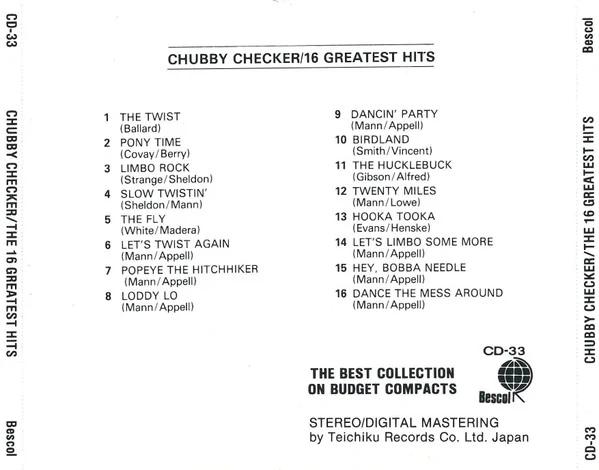 Chubby Checker - The 16 Greatest Hits (CD) (VG+, VG+)