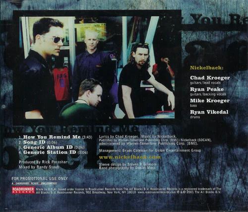 Nickelback - How You Remind Me (CD) (NM or M-, NM or M-)