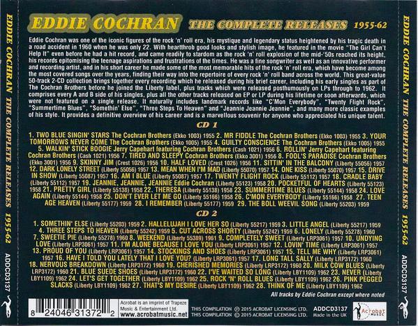 Eddie Cochran - The Complete Releases 1955-62 (CDr) (NM or M-, VG+)