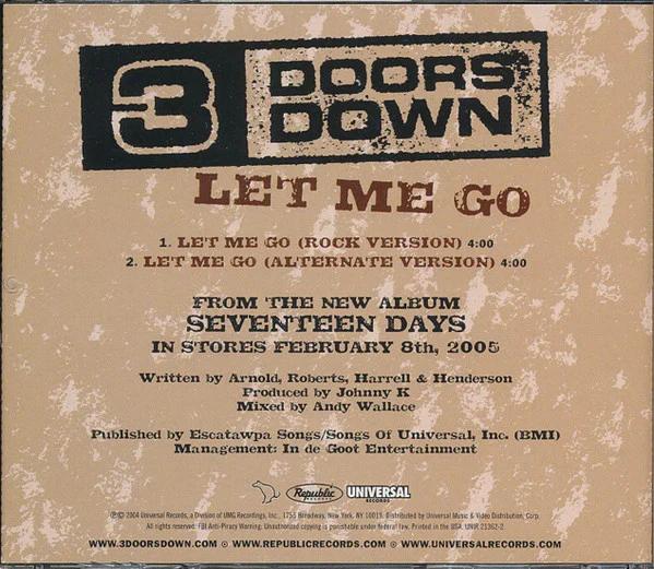 3 Doors Down - Let Me Go (CD) (NM or M-, NM or M-)