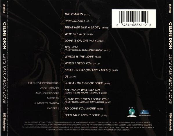 Céline Dion - Let's Talk About Love (CD) (NM or M-, VG+)