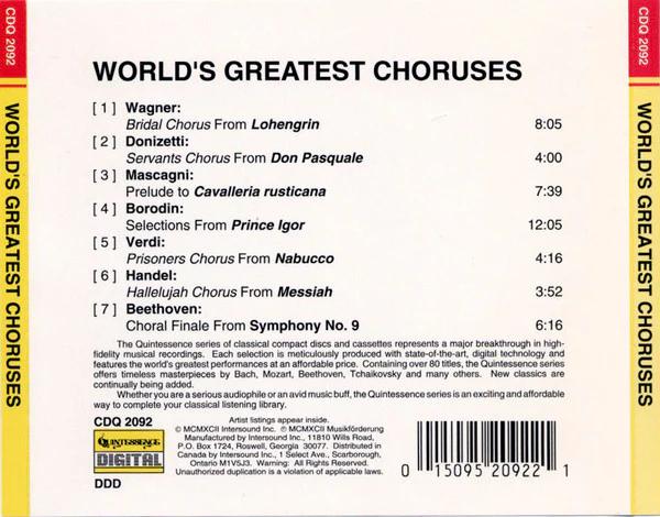 Various - World's Greatest Choruses (CD) (NM or M-, NM or M-)
