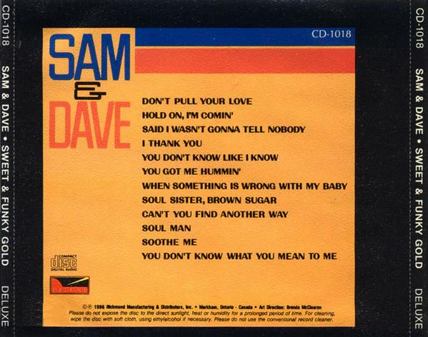 Sam & Dave - Sweet & Funky Gold (CD) (NM or M-, VG+)