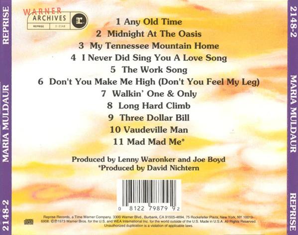 Maria Muldaur - Maria Muldaur (CD) (NM or M-, NM or M-)