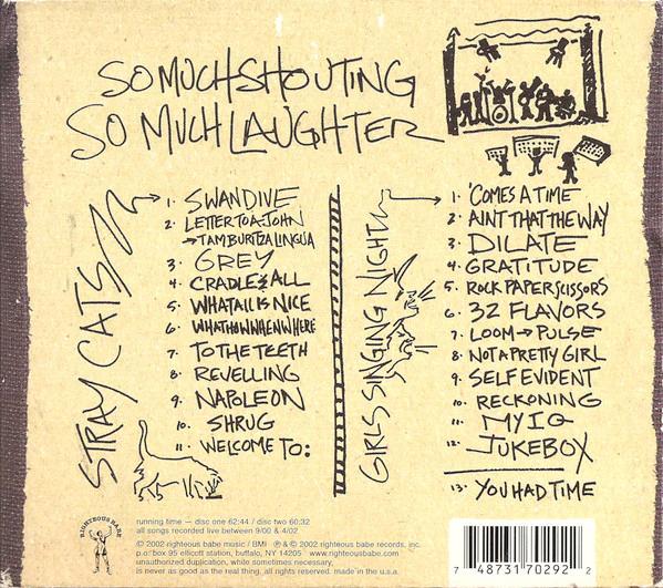 Ani DiFranco - So Much Shouting, So Much Laughter (CD) (NM or M-, VG+)