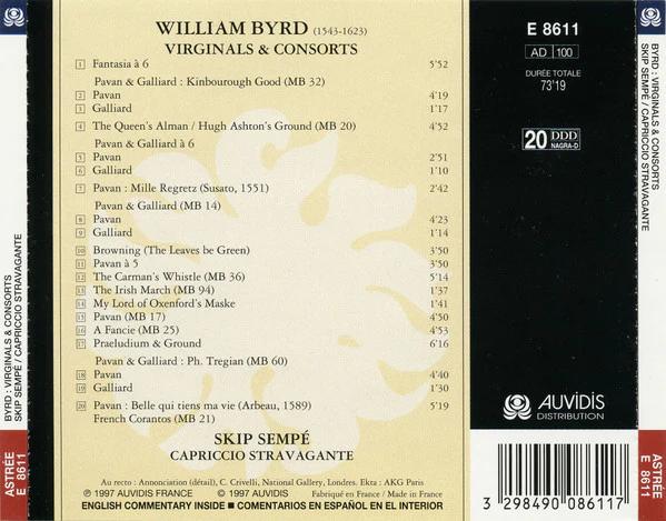 William Byrd, Skip Sempé, Capriccio Stravagante - Virginals & Consorts (CD) (NM or M-, VG+)