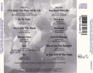 Various - Dirty Dancing (Original Soundtrack From The Vestron Motion Picture) (CD) (VG+, VG+)