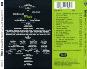 Stephen Schwartz - Wicked (Original Broadway Cast Recording) (CD) (VG+, VG+)