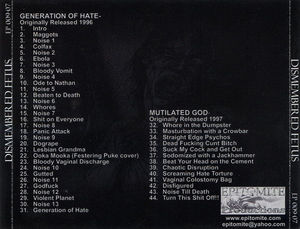 Dismembered Fetus - Dismembered Fetus (CD) (NM or M-, VG+)