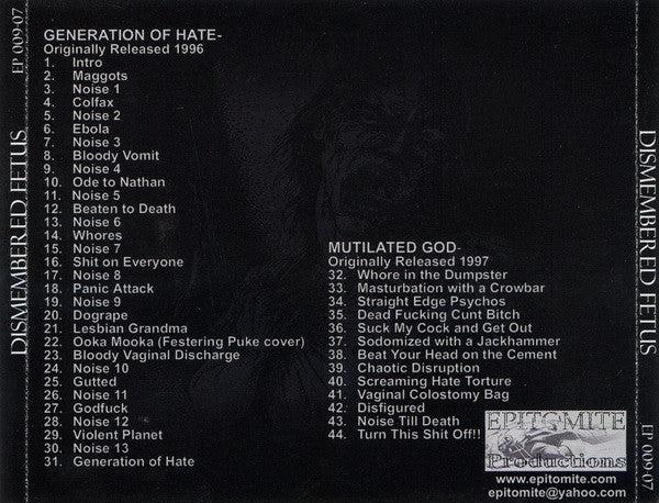 Dismembered Fetus - Dismembered Fetus (CD) (NM or M-, VG+)