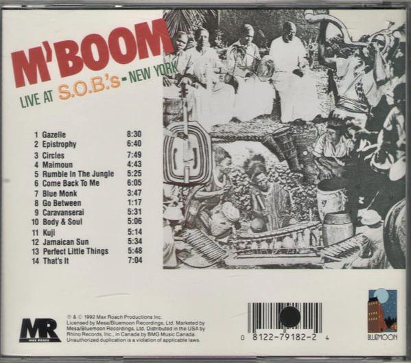 M'Boom Re:percussion Ensemble - Live at S.O.B.'s - New York (CD) (NM or M-, VG+)