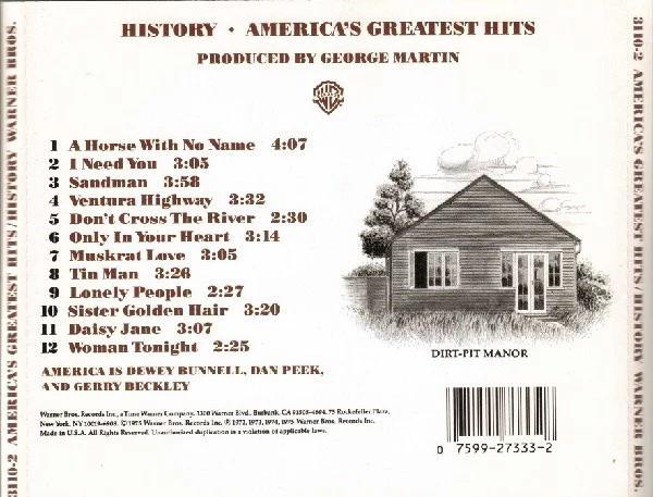 America  - History • America's Greatest Hits (CD) (NM or M-, VG+)