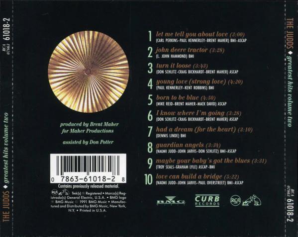 The Judds - Greatest Hits Volume Two (CD) (VG+, VG+)