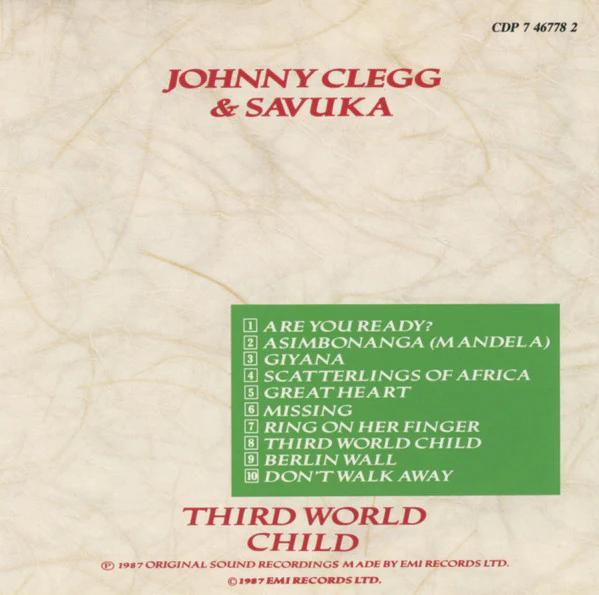 Johnny Clegg & Savuka - Third World Child (CD) (NM or M-, VG+)