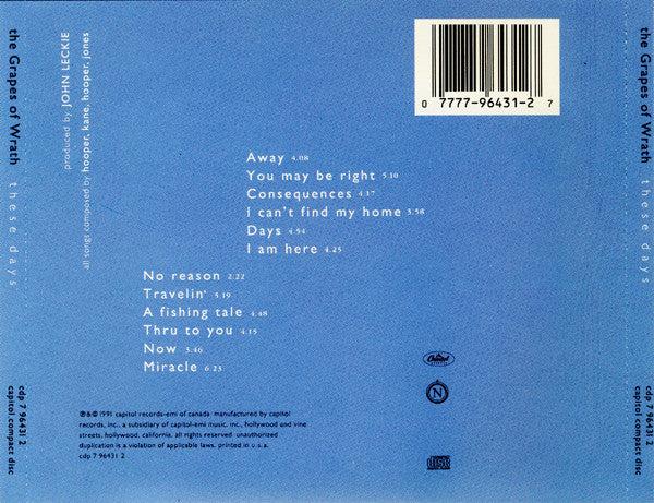 The Grapes Of Wrath - These Days (CD) (VG+, VG+)