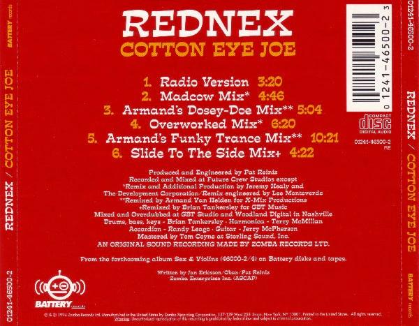 Rednex - Cotton Eye Joe (CD) (VG+, VG+)