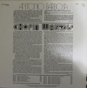 Frédéric Chopin - Antonio Barbosa - Chopin Waltzes (Complete) (Vinyl) (NM or M-, VG+)